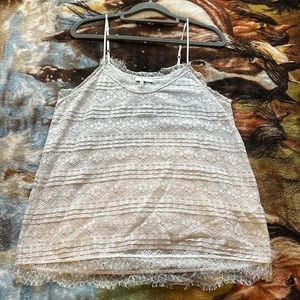 Joie M white lace dressy tank top